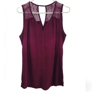 Dark Purple Sleeveless Casual Top